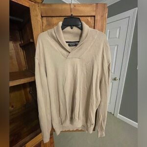 Men's Big and Tall Nautica Cowl Neck Sweater - Cream - Size XXL